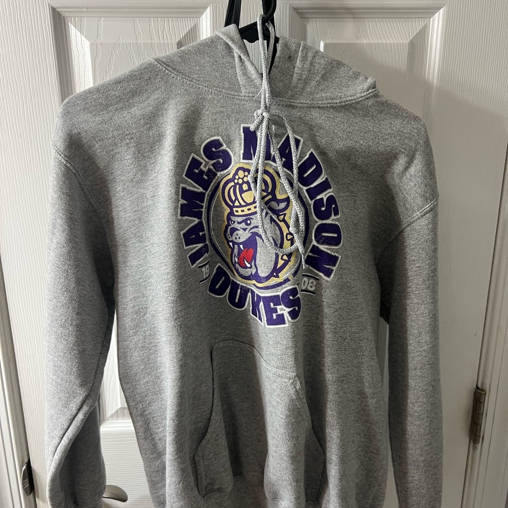 Gray James Madison Dukes Hoodie